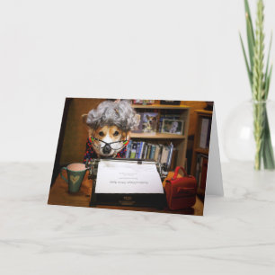 Blank Secretary Corgi card