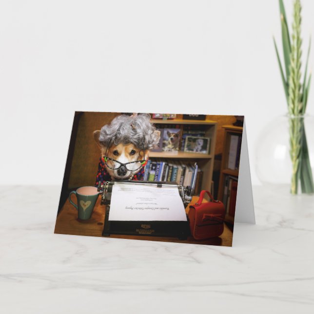 Blank Secretary Corgi card (Front)
