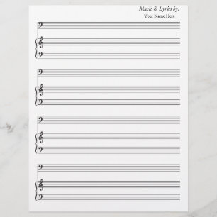Blank Sheet Music Bass Clef