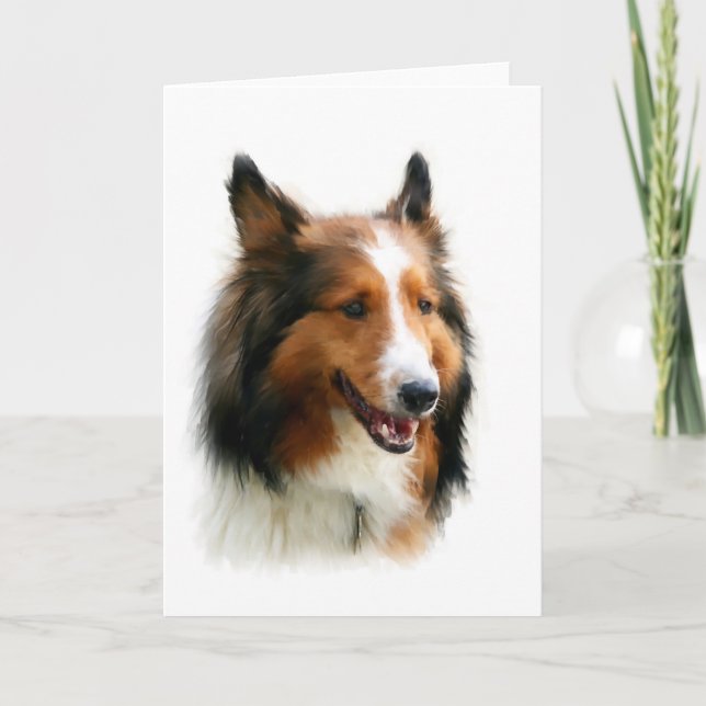 Blank Sheltie Greeting Card (Front)