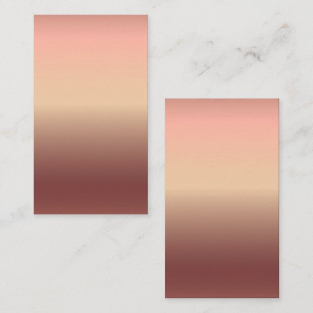 Blank Shinny Rose Gold Gradient Business Card (Front/Back)