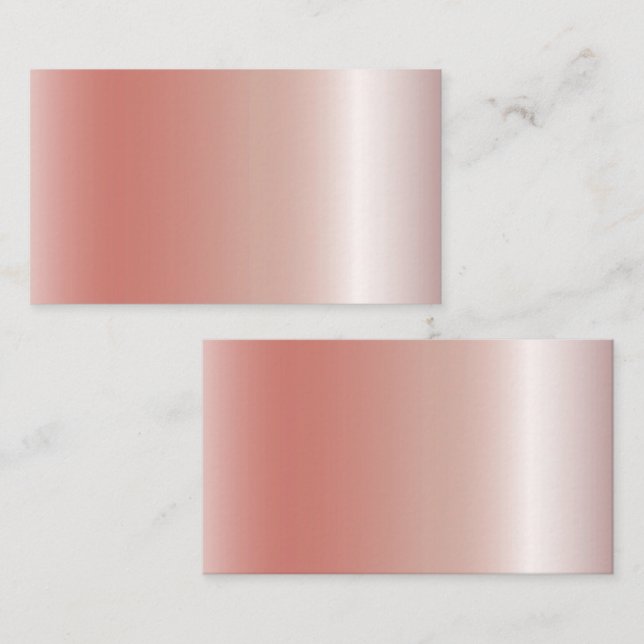 Blank Shinny Rose Gold Texture Business Card (Front/Back)