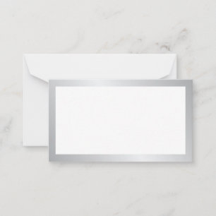 Blank Silver and White Wedding Advice and Wishes Card