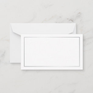 Blank Silver and White Wedding Advice and Wishes Card