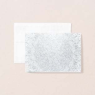 Blank Silver Foil & Kraft Christmas Greeting Card
