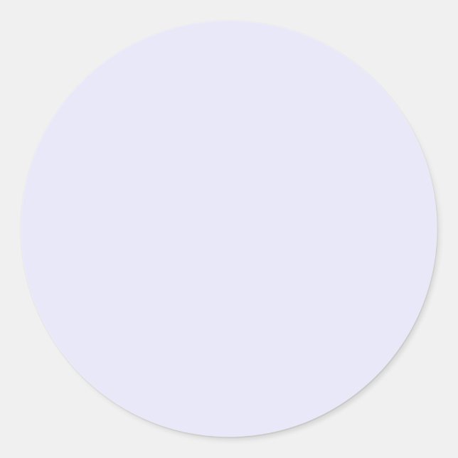 Blank Solid Colour Lavender Mist Classic Round Sticker (Front)