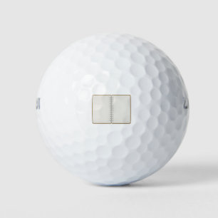 Blank spiral notebook golf balls