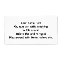 Blank Sticky Labels-Personalise