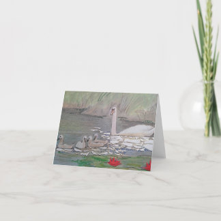 Blank  Swan Greetings Card
