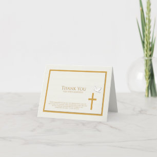 Blank Sympathy Thank You Note Card -- Christian