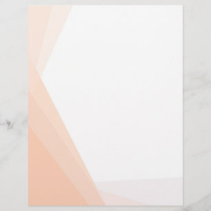 Blank Template Apricot White Colour Custom Elegant Custom Letterhead
