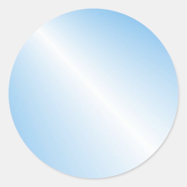 Blank Template Custom Trendy Elegant Blue Colour Classic Round Sticker (Front)