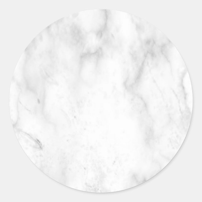Blank Template Custom Trendy Elegant White Marble Classic Round Sticker (Front)