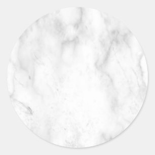 Blank Template Custom Trendy Elegant White Marble Classic Round Sticker