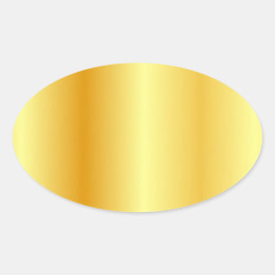 Blank Template Elegant Modern Gold Look Custom Oval Sticker
