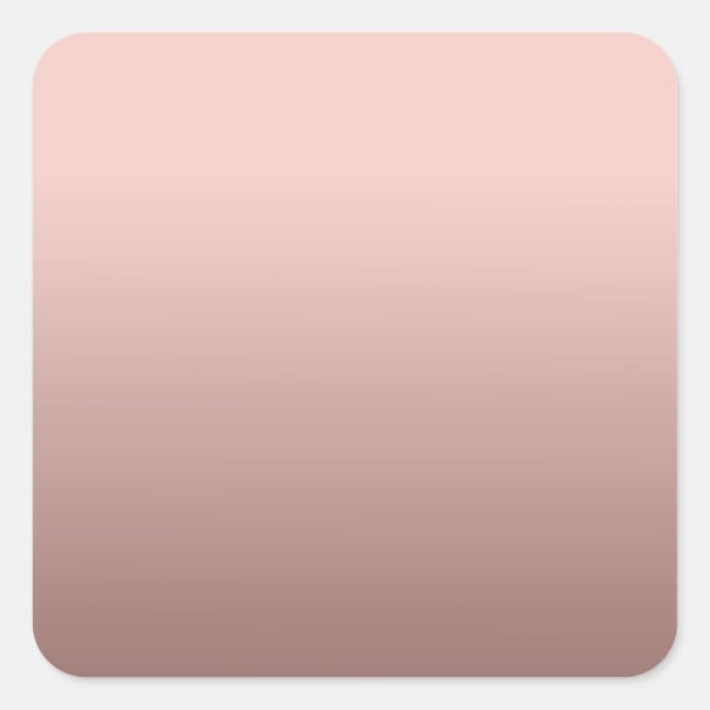 Blank Template Elegant Rose Gold Add Your Text Square Sticker (Front)
