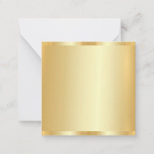Blank Template Faux Gold Modern Elegant Trendy (Front)