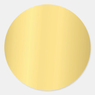 Blank Template Glamourous Elegant Faux Gold Chic Classic Round Sticker