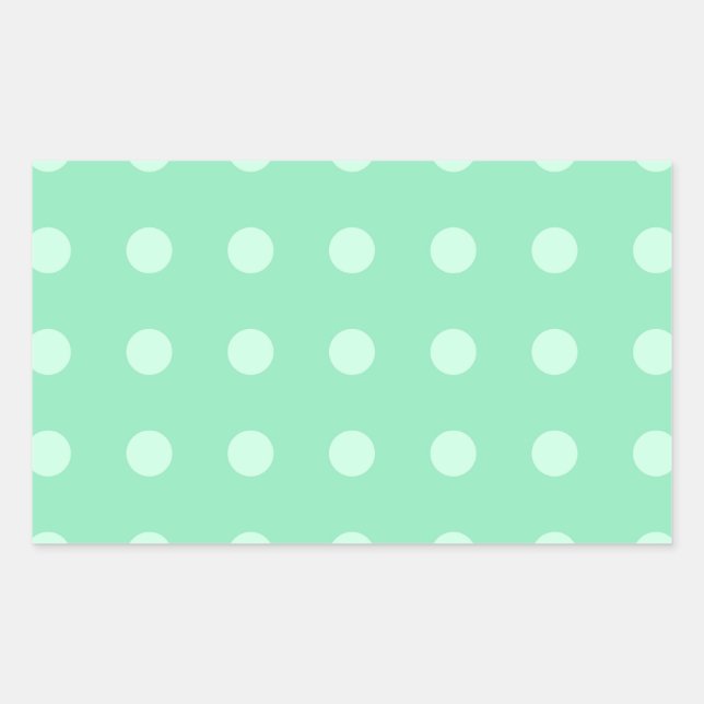 Blank Template Mint Green Custom Elegant Colour Rectangular Sticker (Front)