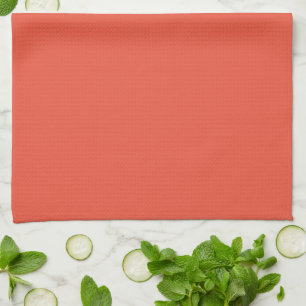 Blank Template Orange Red Create Your Own Stylish Tea Towel