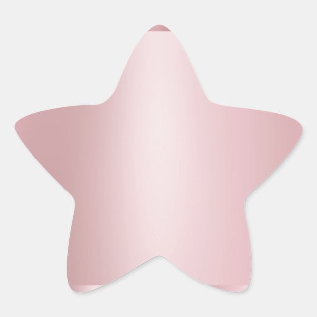 Blank Template Rose Gold Modern Elegant Trendy Star Sticker (Front)