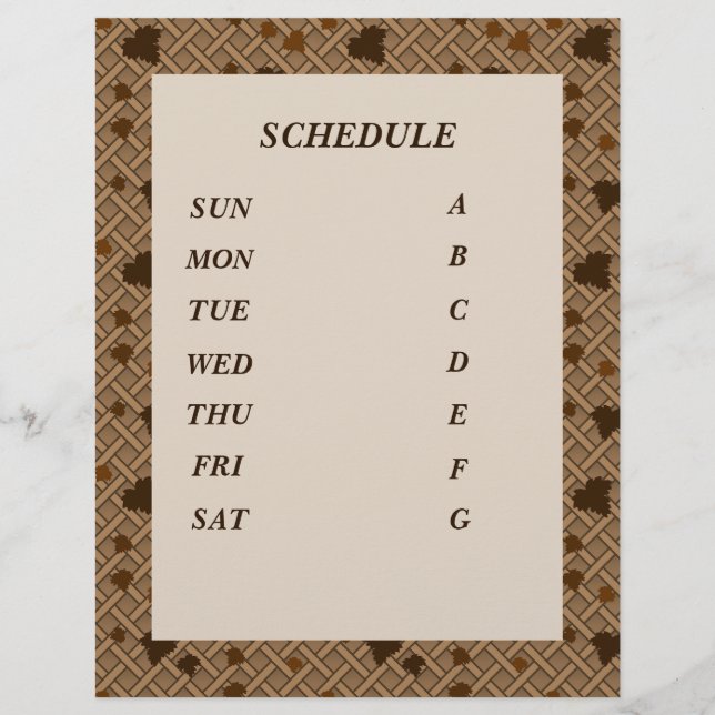 Blank Text Custom Ivy (Brown) Flyer (Front)