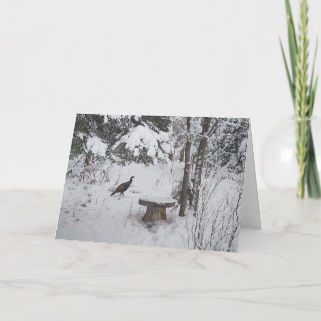 Blank Thanksgiving Turkey Holiday Card (Front)