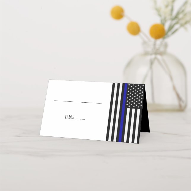 Blank Thin Blue Line Place Card (Front)
