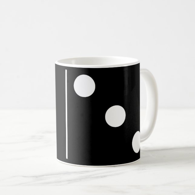 Blank Three Black Domino Mug (Front Right)