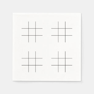 Blank Tic Tac Toe Grids Party Table Fun Game Napkin