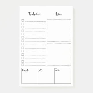 Blank to do list Post-it® Notes