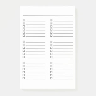 Blank to do list Post-it® Notes