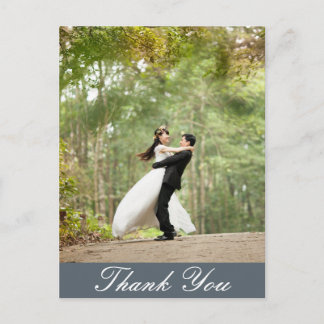Blank - Vertical Custom Wedding Photo Thank You Postcard