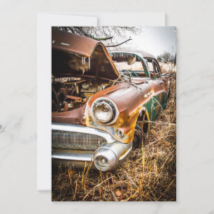 Blank Vintage Auto Thank You Card