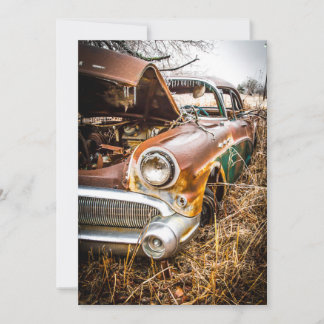 Blank Vintage Auto Thank You Card