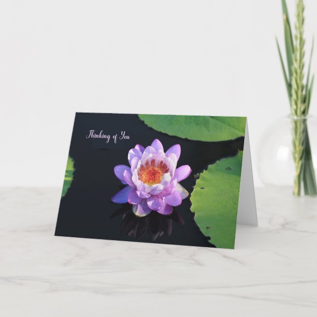 Blank Water Lily Note Card (Front)