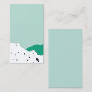 Blank Watercolor and Torn Paper Business Card