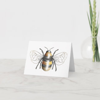 Blank Watercolor Bumble Bee Greeting Card