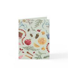 Blank Watercolor Christmas Card