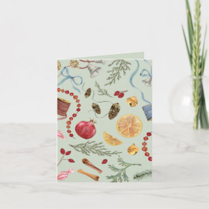 Blank Watercolor Christmas Card