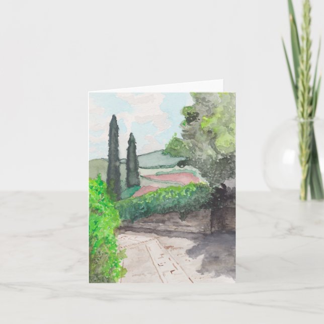 Blank, Watercolor Note Card (Front)