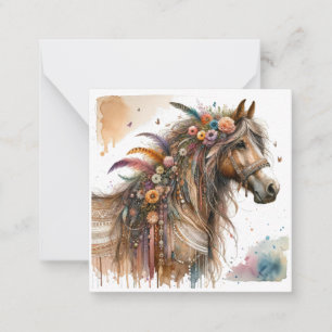 Blank Watercolour Horse Card