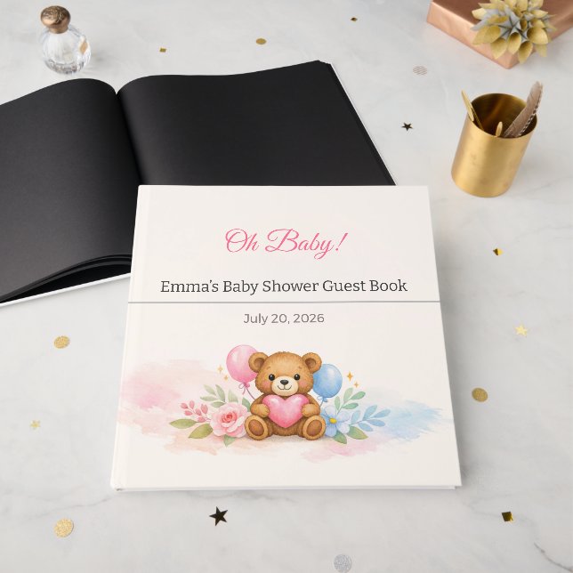Blank Wedding Guest Book | Polaroid Keepsake (Front Open)