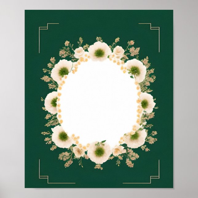 Blank Wedding Invitation Card Template  Poster (Front)