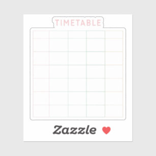 Blank Weekly Schedule Grid for Kids & Students
