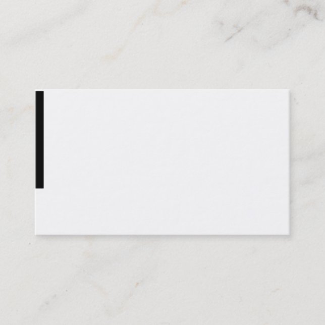 blank white business card black touch (Front)