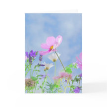 Blank Wild Flowers Greeting Card