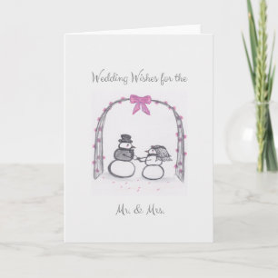 Blank Winter Wedding Greeting Card