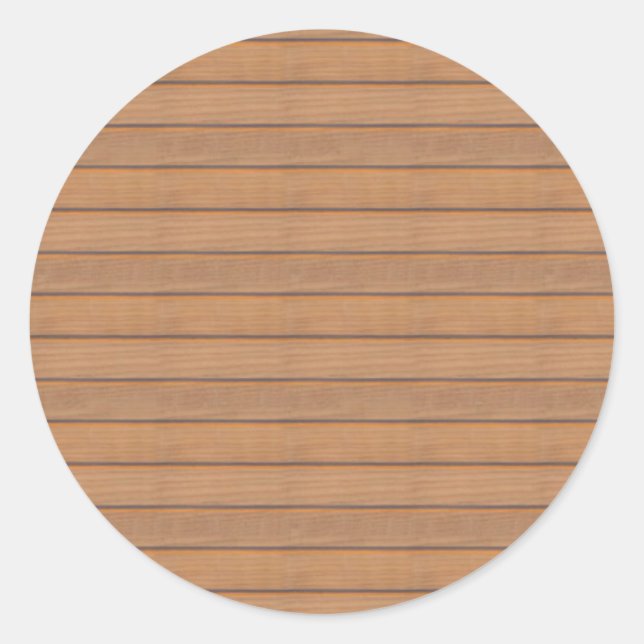 Blank Wood Template Trendy Elegant Design Nature Classic Round Sticker (Front)