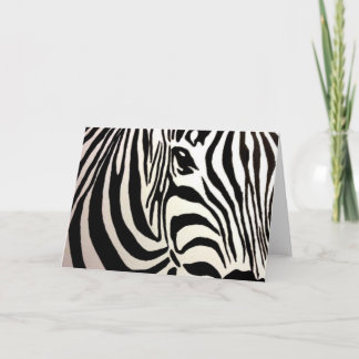 Blank Zebra Greeting Card